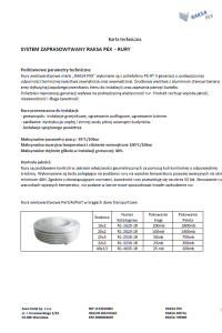 Karta techniczna rura